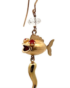 Orecchini a forma di pesce dorato