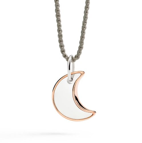 CIONDOLO DODO XL LUNA ARGENTO & ORO ROSA