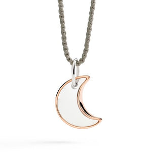 CIONDOLO DODO XL LUNA ARGENTO & ORO ROSA
