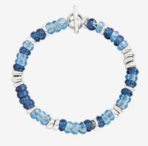 Bracciale rondelle argento & plastica riciclata