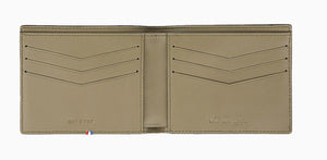 PORTAFOGLIO 6CC NEO CASPULE IN PELLE MARTELLATA VERDE MILITARE/NERO