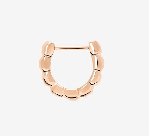 Orecchino Granelli in oro rosa 9K