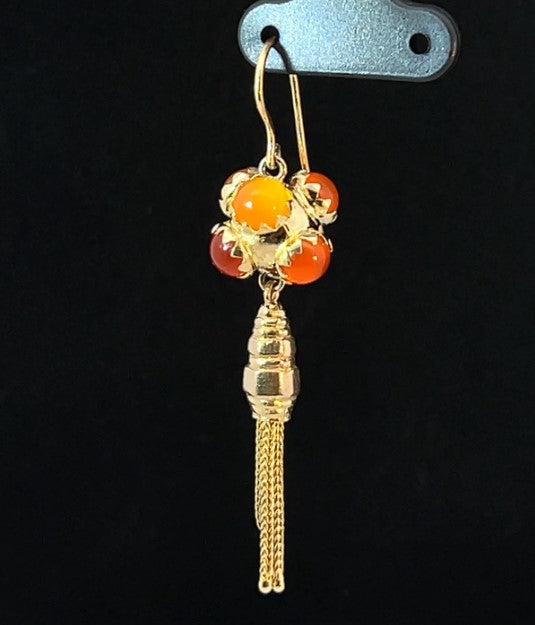 Orecchino Elegante con Gemme Colorate