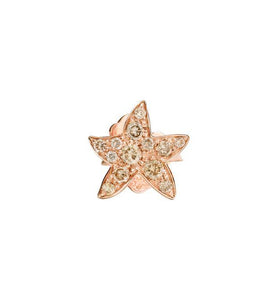 Mono orecchino Stellina 9kt diamanti brown - Mendes Gioielli srl