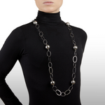 Carica l&#39;immagine nel visualizzatore di Gallery, Collana Maglia Alternata E Sfere Giovanni Raspini - Mendes Gioielli Shop online
