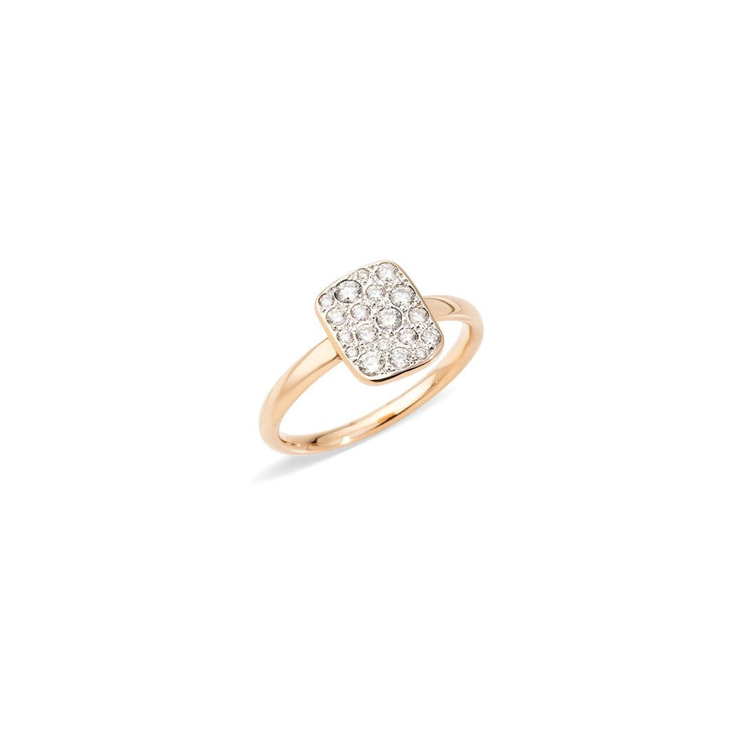 Sabbia rettangolare con diamanti - Mendes Gioielli srl